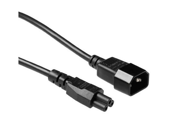 Strømkabel C5 C14 -  2,0 m 3x0,75mm² Max 2.5A Sort Mikke Mus 